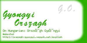 gyongyi orszagh business card